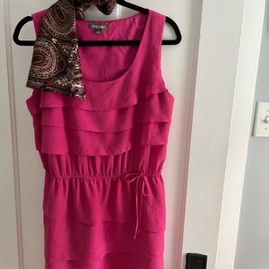 Pink Dress, Size 12, elastic at waist. Length -39”, Waist - 30”